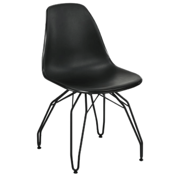 Стул Tilia Eos-M ножки металлические крашеные черный - черный