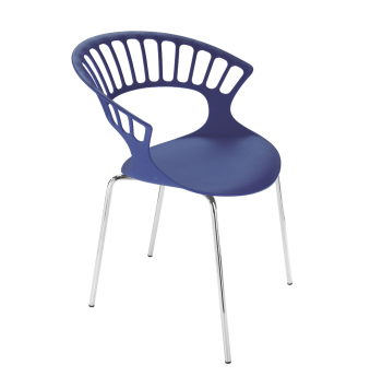 Крісло Papatya Tiara пурпурний, база хром