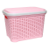 Кошик для білизни під ротанг 20 л рожевий