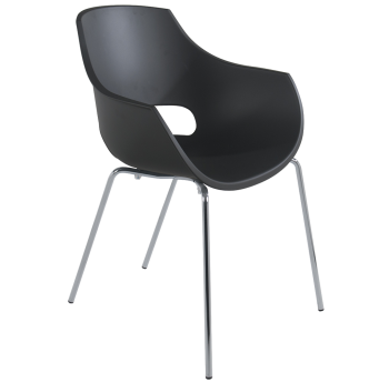 Крісло Papatya Opal-ML PRO антрацит, ніжки хром