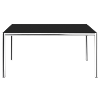 Стол Papatya Idea 140x80x75 хром, столешница черная