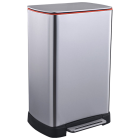 Ведро для мусора с педалью JAH 30 л серебряный металлик с внутренним ведром