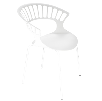 Крісло Papatya Tiara білий, база білий