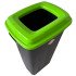 Бак для сортування сміття 70 л Planet "Скло" антрацитовий-зелений