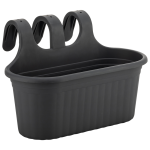 Горшок для цветов балконный подвесной Camellia 6,5 л антрацитовый Горшок для цветов балконный подвесной Camellia 6,5 л антрацитовый