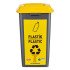 Бак для сортировки мусора 70 л Planet "Пластик" антрацитовый-желтый