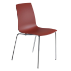 Стілець Papatya X-Treme S матовий червона цегла, низ хром