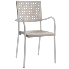 Кресло Papatya Karea слоновая кость, база алюминий