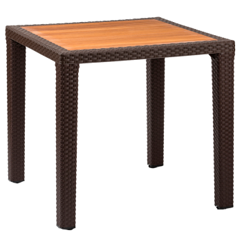 Стіл Tilia Antares 80x80 см стільниця ироко, ніжки пластикові венге