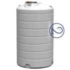 Емкость 4000 л две горловины вертикальная белая