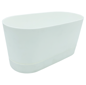 Горшок для цветов балконный Begonya 5,5 л белый