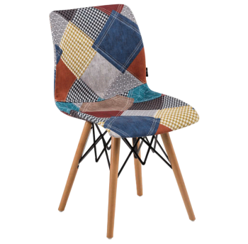 Стілець Tilia Laser-V ніжки букові, сидіння з тканиною PATCHWORK