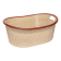 Кошик для білизни овальний під ротанг 25 л бежевий