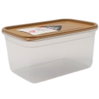 Контейнер Flexy Box прямокутний 1,3 л прозорий кришка кремова Irak Plastik