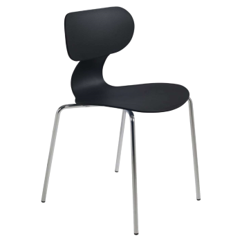 Стілець Papatya Yugo-S чорний, ніжки хром