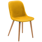 Стілець Tilia Shell-N Pad ніжки букові, сидіння з тканининою juliet-35