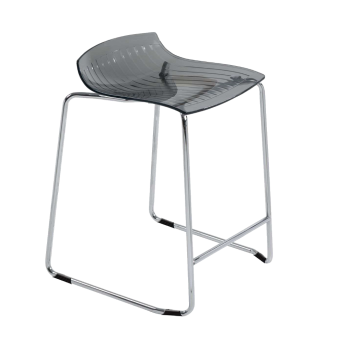 Стул барный Papatya X-Treme Sled прозрачно-дымчатый