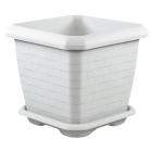 Горщик для квітів з піддоном Hisar 25,5 л білий Горщик для квітів з піддоном Hisar 25,5 л білий