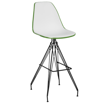 Стул барный Tilia Eos-X ножки металлические крашеные хаки - белая слоновая кость