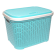 Кошик для білизни під ротанг 20 л бірюзовий