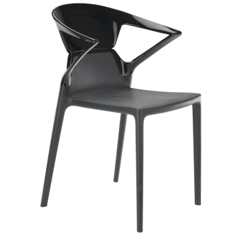 Крісло Papatya Ego-K антрацит сидіння, верх чорний