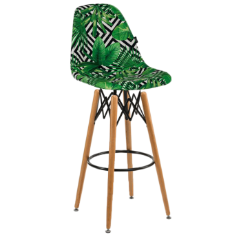 Стул барный Tilia Eos-V сиденье с тканью, ножки буковые VOKATO 