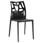 Стул Papatya Ego-Rock черное сиденье, верх черный