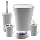 Набір для ванної кімнати Planet Papillon 5 предметів сірий