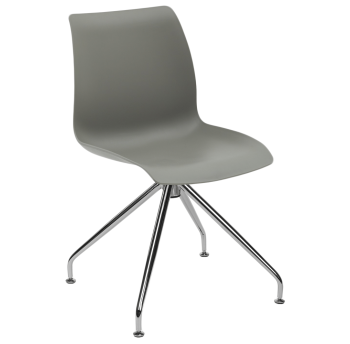 Стілець Tilia Lazer-Z ніжки хромовані сірий цемент