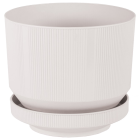 Горщик для квітів Lux 3,3 л біло-сірий