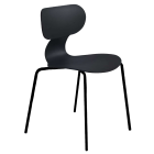 Стілець Papatya Yugo-S чорний, ніжки катафорез чорний
