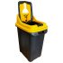 Бак для сортировки мусора Planet Re-Cycler 70 л черный - желтый (пластик)
