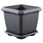 Горшок для цветов с поддоном Hisar 74,3 л антрацитовый