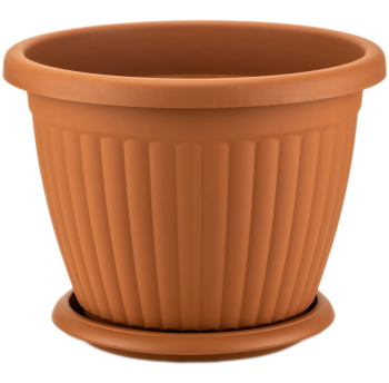 Горщик для квітів з піддоном Kemer 5,5 л теракотовий 
