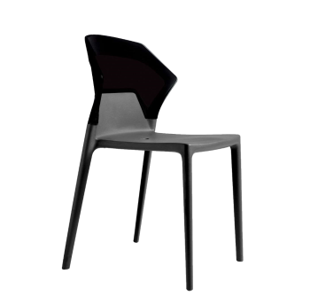 Стілець Papatya Ego-S антрацит сидіння, верх чорний