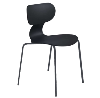 Стул Papatya Yugo-S черный, ножки катафорез антрацит