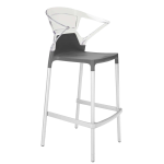 Барне крісло Papatya Ego-K антрацит сидіння, верх прозоро-чистий