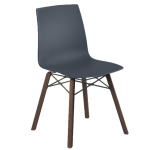 Стілець Papatya X-Treme S Wox Iroko матовий антрацит, ніжки дерево iroko