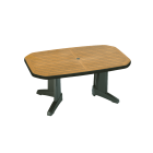 Стіл PAPATYA Лагуна Плюс 100x165 зелений під дерево