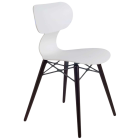 Стілець Papatya Yugo-S Wox білий, ніжки бук венге лак