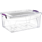 Контейнер на засувках низький 10 л прозорий