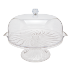Тортовниця Кристал з підставкою прозора
