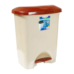 Відро для сміття з педаллю Irak Plastik Stella 45л бежеве Відро для сміття з педаллю Irak Plastik Stella 45л бежеве