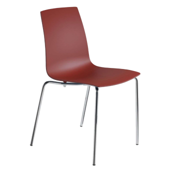 Стул Papatya X-Treme S матовый красный кирпич, низ хром