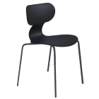 Стілець Papatya Yugo-S чорний, ніжки катафорез антрацит