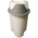 Відро для сміття Planet Twist 15 л крем - сірий