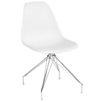 Стул Tilia Eos-X ножки металлические хромированные белая слоновая кость - белая слоновая кость