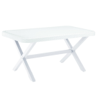 Стол Tilia Osaka-X 150 x 90 см столешница в стекле белая слоновая кость