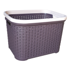 Корзина для белья под ротанг 35 л фиолетовая