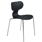 Стілець Papatya Yugo-S чорний, ніжки хром